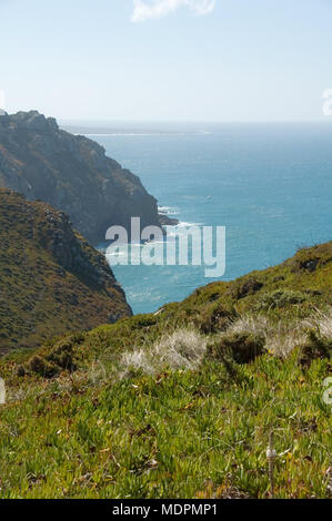 Schuß von Portugal ocean Cliff, Cabo da Roca Stockfoto