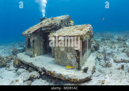 Unter Wasser Haus bei Musa, Isla Mujeres, Mexico Stockfoto