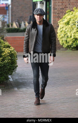 TOWIE Darsteller film Im Standard Pub in Loughton, Essex Mit: James Lock Wo: Loughton, Großbritannien Wann: 20 Mar 2018 Credit: WENN.com Stockfoto