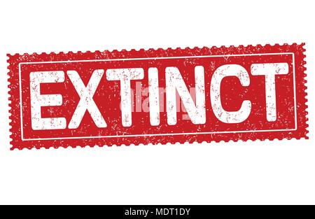 Ausgestorben grunge Stempelabdruck auf weißem Hintergrund, Vector Illustration Stock Vektor