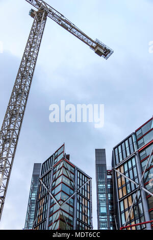 Broadgate Tower, einem Hochhaus in der Londoner Main Financial District, die Stadt von London, Großbritannien Stockfoto