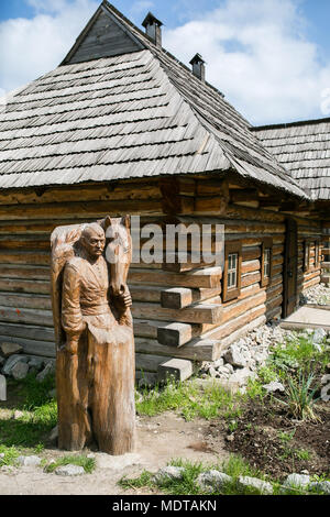 Saporischschja - Ukraine, Mai 02, 2015: Das Holz schützende Befestigungsanlagen im Museum von Zaporizhian Kosaken auf der Insel Khortytsia, Ukraine Stockfoto