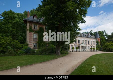 Frankreich, Châtenay-Malabry, Haus der Chateaubriand, Fassade über den Park, La Vallée Aux Loups Stockfoto