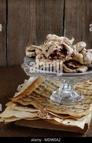 Schokolade Meringue coockies Stockfoto