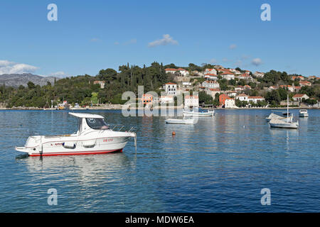 Boote, Donje Čelo, Sveti Petar Insel, Elaphiten, Dalmatien, Kroatien Stockfoto