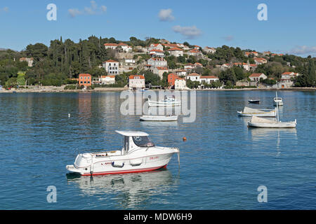 Boote, Donje Čelo, Sveti Petar Insel, Elaphiten, Dalmatien, Kroatien Stockfoto