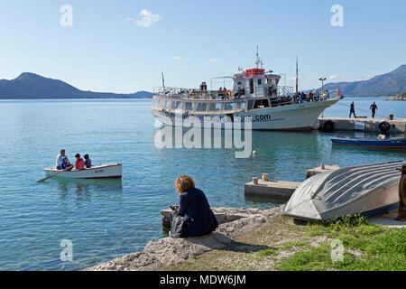 Hafen, Donje Čelo, Sveti Petar Insel, Elaphiten, Dalmatien, Kroatien Stockfoto