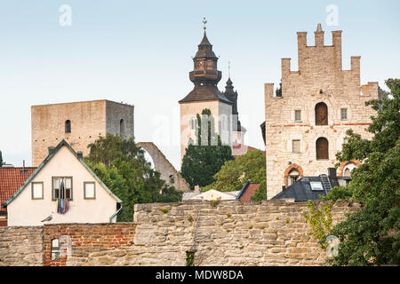 Der Park Almedalen in Visby, Gotland, Schweden, Skandinavien. Stockfoto