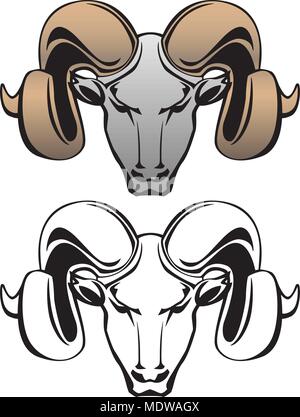 Ram Head Vector Graphic Illustration Stock Vektor