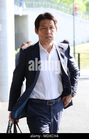 Kanagawa, Japan. 21 Apr, 2018. Akira Nishino (JPN) Fußball: 2018 J1 Liga Match zwischen Kawasaki Frontale - Kashima Antlers an Todoroki Stadion in Kanagawa, Japan. Credit: yohei Osada/LBA SPORT/Alamy leben Nachrichten Stockfoto