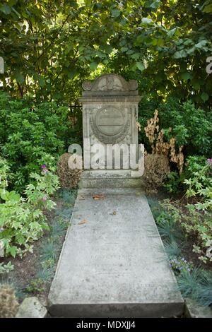 Paris, Pere Lachaise Friedhof, 11 Division, Grab von Alexandre Theodore Brongniart, Architekt der Palais de la Bourse in Paris. Stockfoto