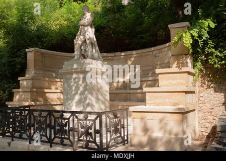 Paris, Friedhof Pere Lachaise, 37th Division, Grab von marechal de Gouvion Saint-Cyr, Statue, Stockfoto