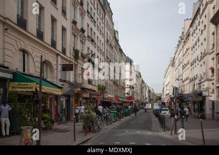 Paris, Rue du Faubourg Saint Denis, von 35 bis 42 Stockfoto