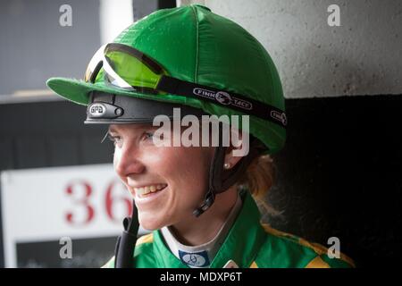 Frankreich, Ile de France Region, Val de Marne, Hippodrome de Vincennes, Prix du Président de la République, Camille Levesque, montiert Trab, Stockfoto