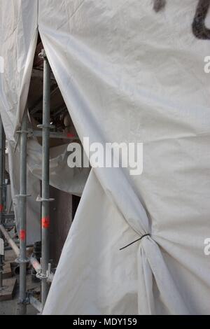 Paris, Rue Richelieu, Baustelle Bibliothèque Nationale de France (BNF), Tarp, versteckt, Stockfoto