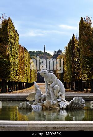 Venus Brunnen im Schloss Schönbrunn in Wien, Österreich Stockfoto