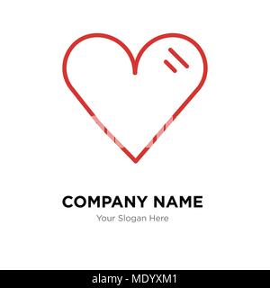 Herz Company Logo Design Template, Business corporate Vektor icon Stock Vektor