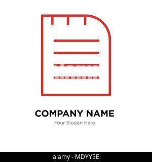 Notebook Company Logo Design Template, Business corporate Vektor icon Stock Vektor