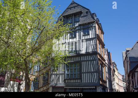 Frankreich, Rouen, Ort Barthélémy, Winkel der rue Damiette und der rue Martainville, Stockfoto