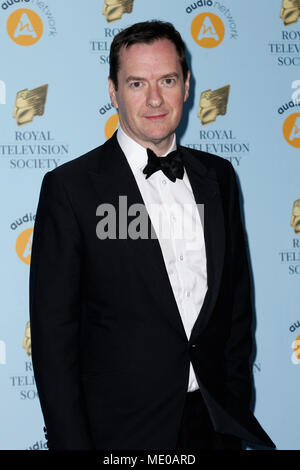 Der Royal Television Society Awards 2018 im Grosvenor House Hotel - Anreise mit: George Osbourne Wo: London, Großbritannien Wann: 20 Mar 2018 Credit: Mario Mitsis/WENN.com gehalten Stockfoto