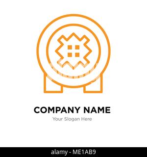 Bank Safe Company Logo Design Template, Business corporate Vektor icon Stock Vektor