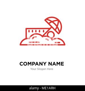 Sand Company Logo Design Template, Business corporate Vektor icon Stock Vektor