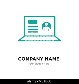 Laptop Company Logo Design Template, Business corporate Vektor icon Stock Vektor