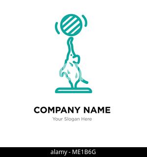 Elephant Logo Design Template, Business corporate Vektor icon Stock Vektor