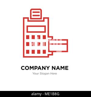 Pos-terminal Company Logo Design Template, Business corporate Vektor icon Stock Vektor