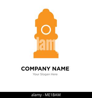 Hydrant Company Logo Design Template, Business corporate Vektor icon Stock Vektor