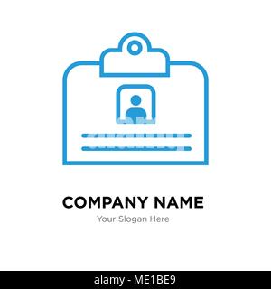 Kontakt ID Card Company Logo Design Template, Business corporate Vektor icon Stock Vektor