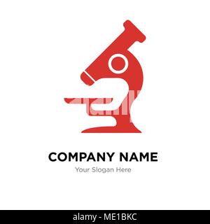 Mikroskop Company Logo Design Template, Business corporate Vektor icon Stock Vektor