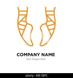Ballet Company Logo Design Template, Business corporate Vektor icon Stock Vektor