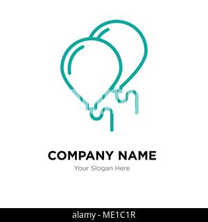Luftballons Logo Design Template, Business corporate Vektor icon Stock Vektor