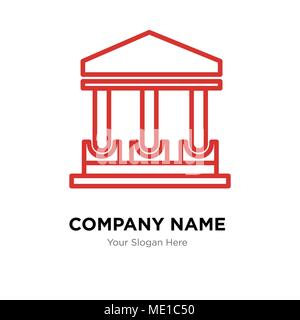 Government Building Company Logo Design Template, Business corporate Vektor icon Stock Vektor