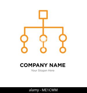 Flow chart Schnittstelle Company Logo Design Template, Business corporate Vektor icon Stock Vektor