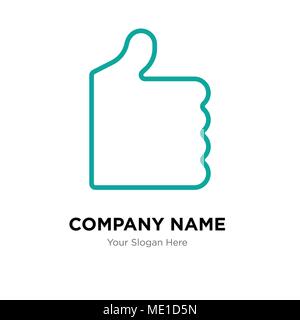 Daumen hoch, Company Logo Design Template, Business corporate Vektor icon Stock Vektor