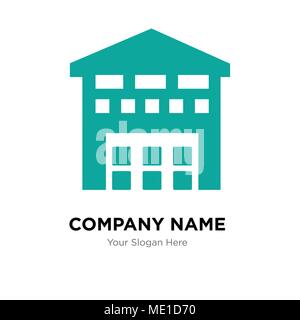 Kisten stapeln Sto innerhalb einer Garage für die Lieferung Firmenlogo Design Template, Business corporate Vektor icon Stock Vektor