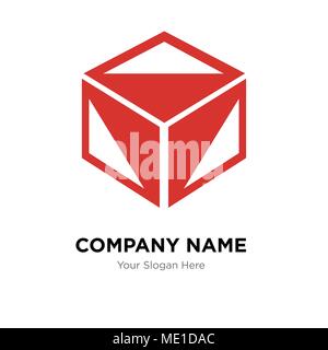 Paket cube Box für Lieferung Firmenlogo Design Template, Business corporate Vektor icon Stock Vektor