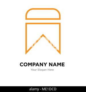 Lesezeichen Firmenlogo Design Template, Business corporate Vektor icon Stock Vektor