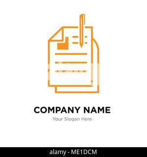 Transkript Company Logo Design Template, Business corporate Vektor icon Stock Vektor