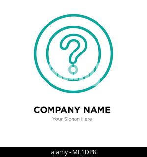 Fragezeichen Company Logo Design Template, Business corporate Vektor icon Stock Vektor
