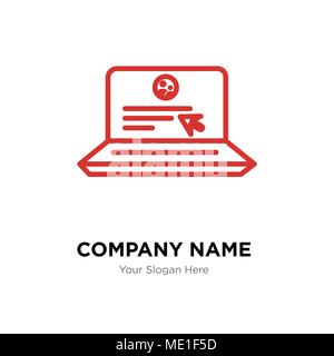Laptop und Mail Company Logo Design Template, Business corporate Vektor icon Stock Vektor