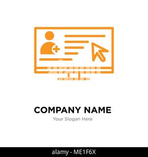 Lesen von E-Mails auf Notebook Company Logo Design Template, Business corporate Vektor icon Stock Vektor