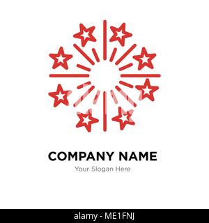 Feuerwerk Company Logo Design Template, Business corporate Vektor icon Stock Vektor
