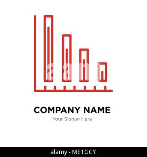 Bars mit variablen Daten Firmenlogo Design Template, Business corporate Vektor icon Stock Vektor