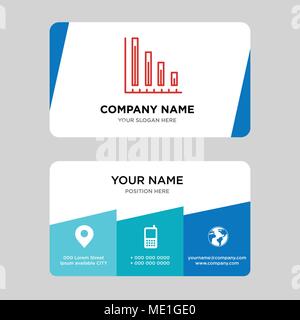 Variable bars Daten business card design Vorlage, die Sie für Ihre Firma, modernen, kreativen und sauber Personalausweis Vector Illustration Stock Vektor