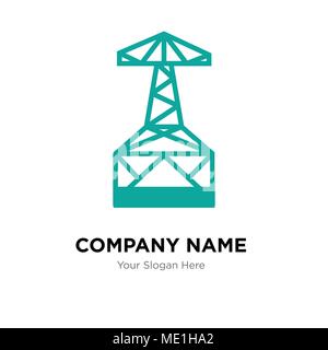 Öl derrick Company Logo Design Template, Business corporate Vektor icon Stock Vektor