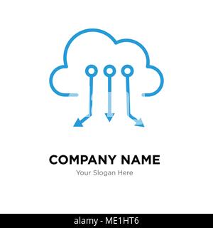 Cloud Computing Company Logo Design Template, Business corporate Vektor icon Stock Vektor