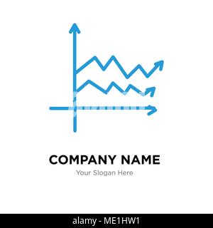 Variable Linien Company Logo Design Template, Business corporate Vektor icon Stock Vektor